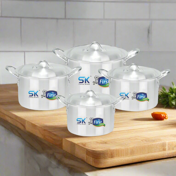 08 Pieces Aluminum Royal Casserole Set - 28 to 36 cm - Skcookware