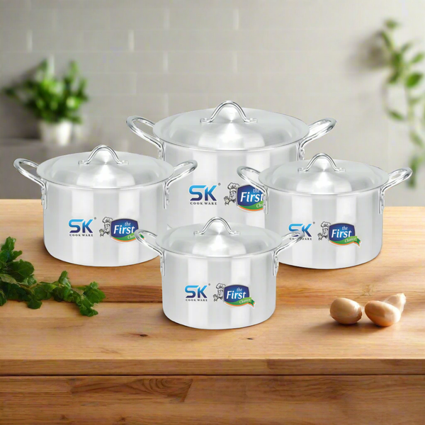 08 Pieces Aluminum King Casserole Set - 33 to 40 cm - Skcookware