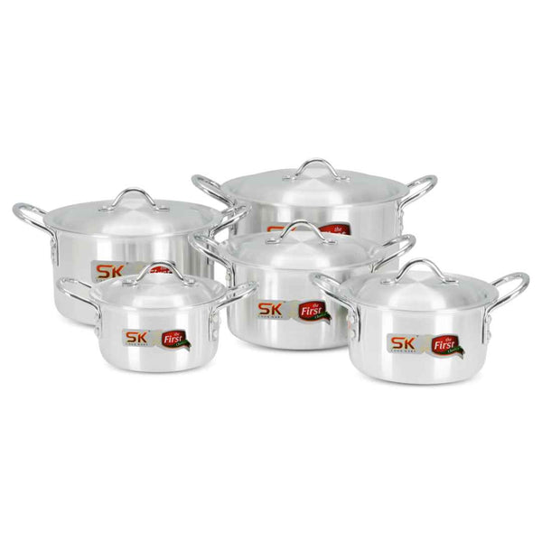 10 Pieces Aluminum Smart Casserole Set - 19 to 28 cm - Skcookware