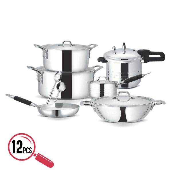 12 Pieces Brilliant Aluminum Mirror Polish Gift Set - Skcookware