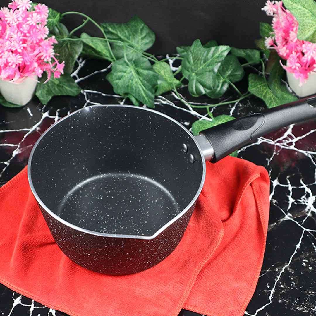 Marble Coated Milk Pan - Black - Skcookware