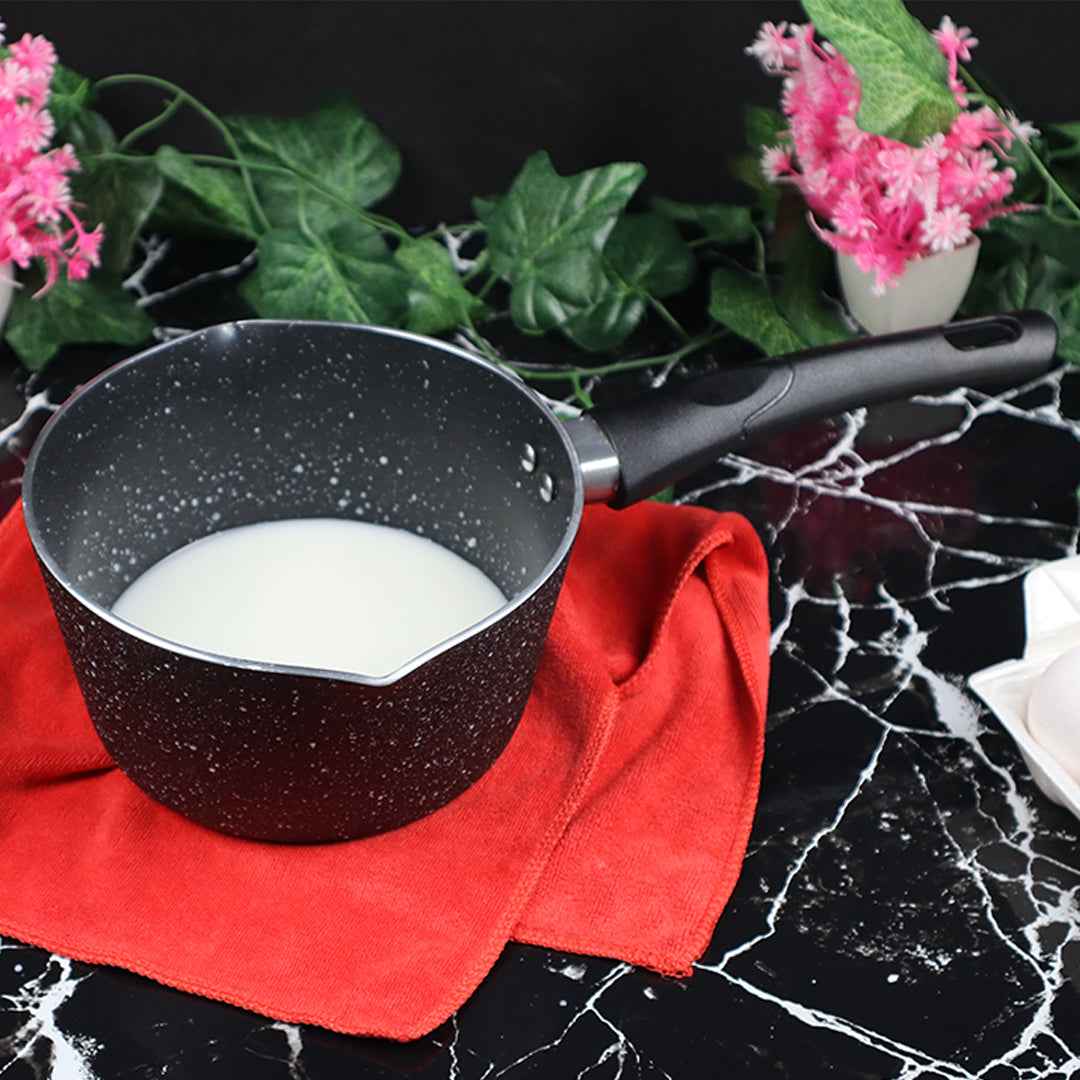 Marble Coated Milk Pan - Black - Skcookware
