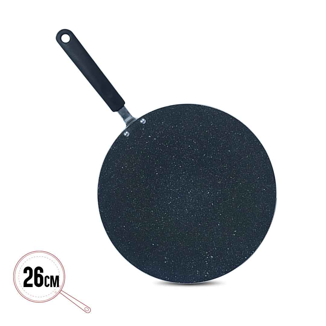 Non Stick Marble Coated Tawa - Black - Skcookware