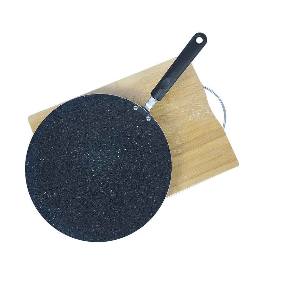 Non Stick Marble Coated Tawa - Black - Skcookware