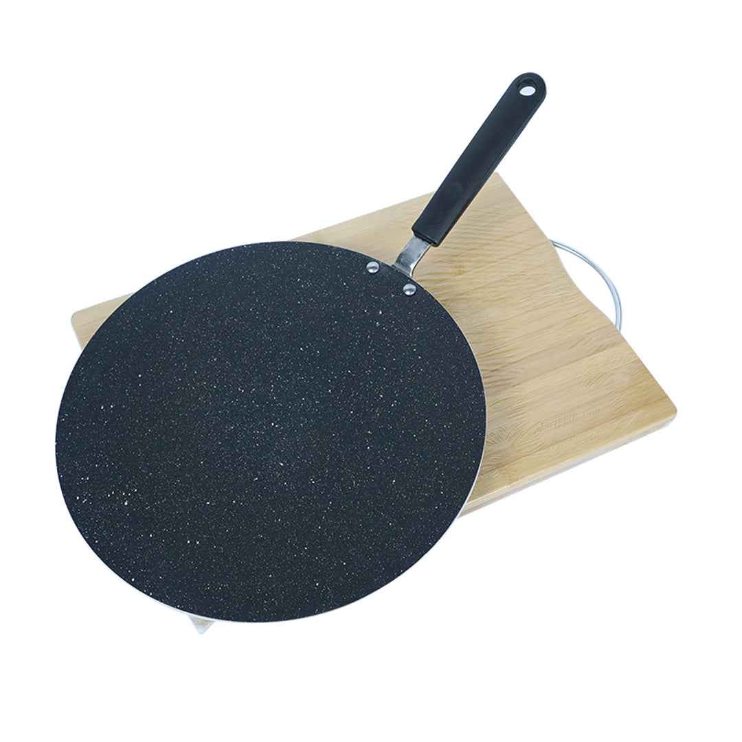Non Stick Marble Coated Tawa - Black - Skcookware