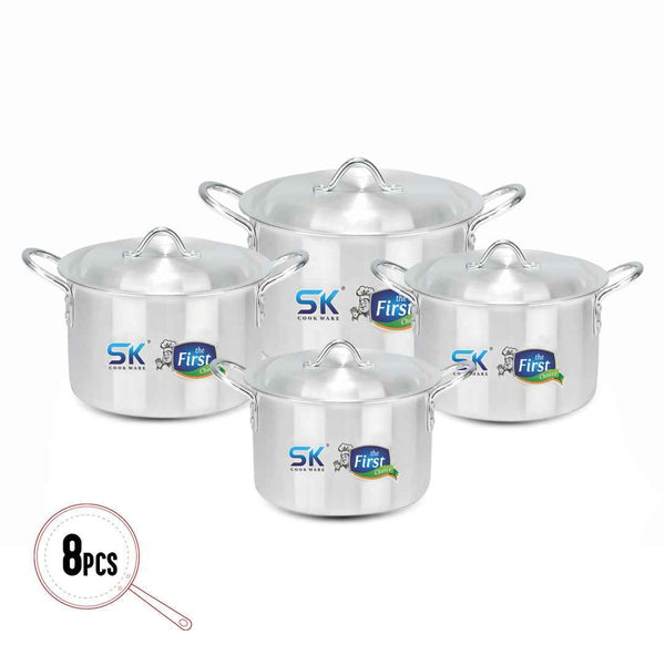 08 Pieces Aluminum Royal Casserole Set - 28 to 36 cm - Skcookware