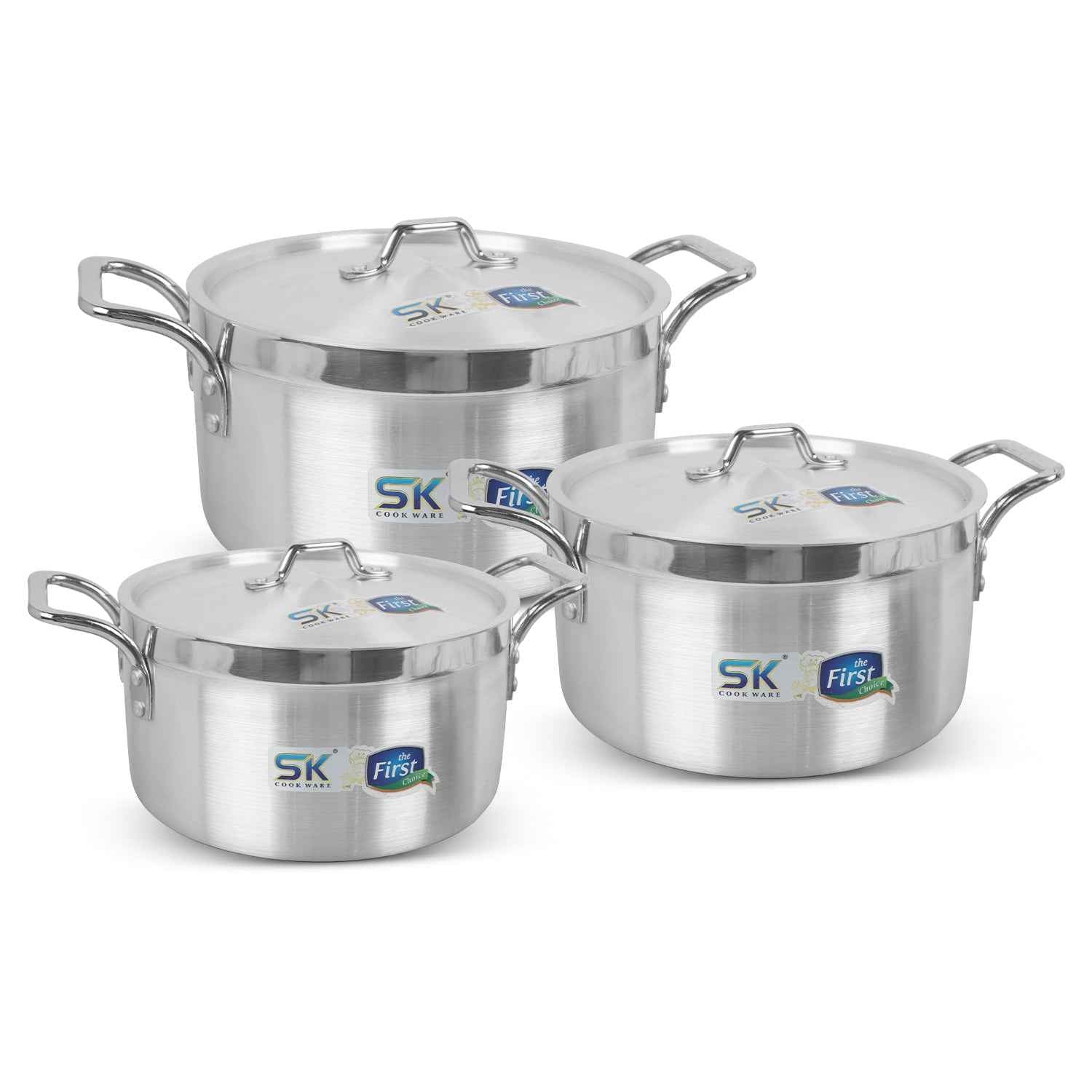 06 Pieces Aluminum Marvelous Casserole Set - 19 to 23 cm - Skcookware