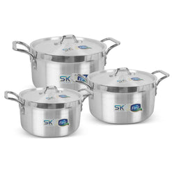 06 Pieces Aluminum Marvelous Casserole Set - 19 to 23 cm - Skcookware