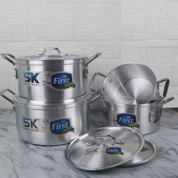 10 Pieces Aluminum Candy Casserole Set - 20 to 28 cm - Skcookware