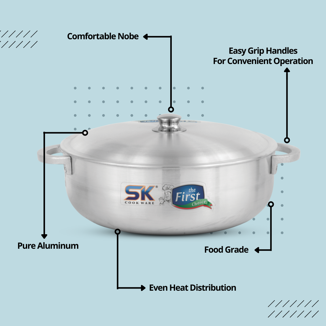 10 Pieces Export Quality Aluminum Metal Finish Cooking Pot / Caldero Pot Set
