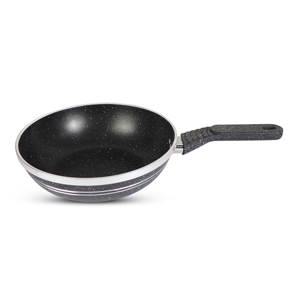 28cm Export Leftover Black Marble Coated Forged Deep Frypan