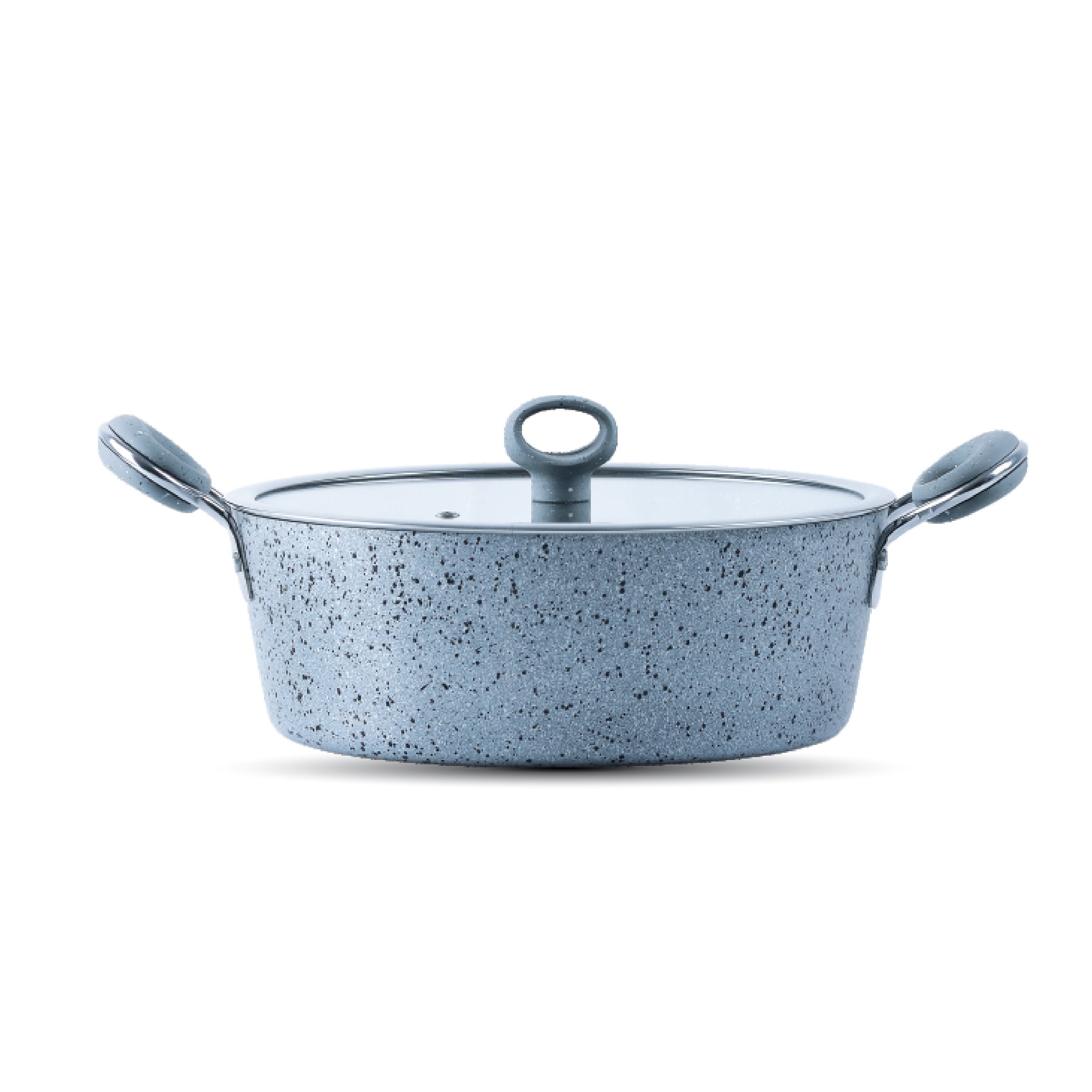 16 Pieces Marble Coated Gift Pack Signature Cookware Set - Grey