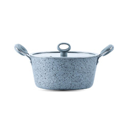 16 Pieces Marble Coated Gift Pack Signature Cookware Set - Grey
