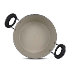 16 Pieces Non Stick Marble Coated Gift Signature Cookware Set - B&W - Skcookware