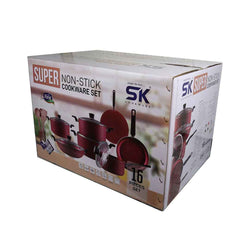 16 Pieces Non Stick Marble Coating Super Gift Pack Set