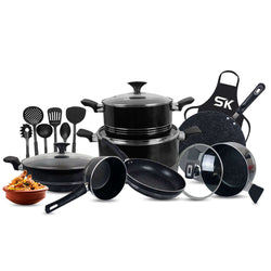 17 Pieces Non-Stick Marble Coat Elite Gift Pack Set