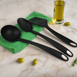 Set of 3 Silicon Spatula and Soup Spoon