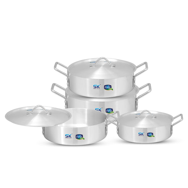 8 Pieces Aluminum Fish Pot Set 3/6