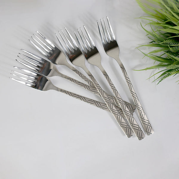 6 Pieces Stainless Steel Table Forks Set