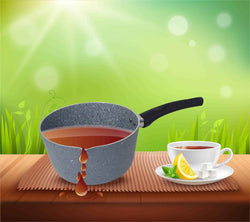 Marble Coated Signature Milk Pan - Gray - Skcookware
