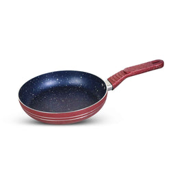 24cm Non Stick Marble Coated Royal Frypan - Maroon - Skcookware