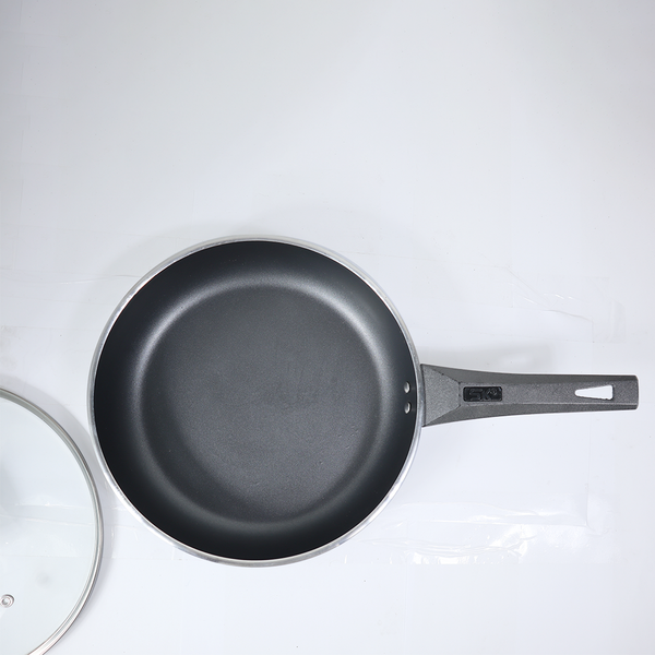 Non Stick Daffodil Frypan with Glass Lid - Gray - Skcookware