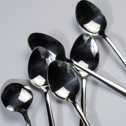 6 Pieces Stainless Steel Tea Spoons Set (Plain)