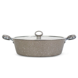 30cm Non Stick Marble Coated Signature Wok (Karahi) - Beige 