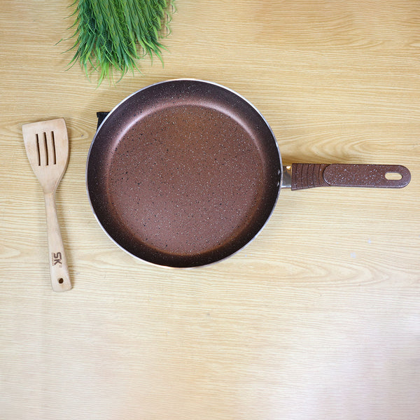 Non Stick Marble Coated Royal Frying Pan - Chocolate