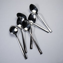 6 Pieces Stainless Steel Tea Spoons Set (Plain)