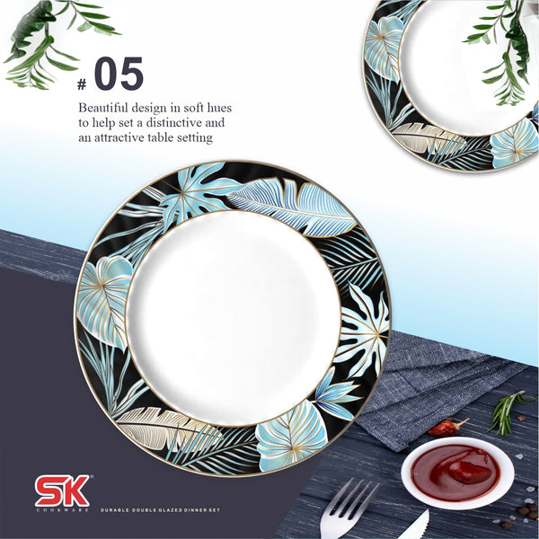 69 Pieces Melamine Double Glaze Dinnerware Set - Nukhba 05