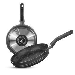 Black Marble Coated Royal Frying Pan