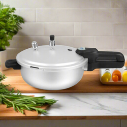 4 Liter Emerald 2-in-1 Aluminum Pressure Cooker & Karahi/Wok - Skcookware