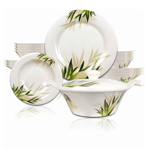 57 Pieces Melamine Double Glaze Dinnerware Set - Nukhba 01 [6 Person Serving] - Skcookware