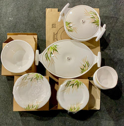 69 Pieces Melamine Double Glaze Dinnerware Set - Nukhba 01 - skcookware