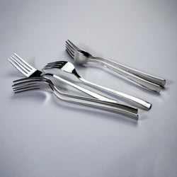 6 Pieces Stainless Steel Table Forks Set - 14 Gauged (Plain)