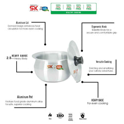 8 Pieces Aluminum Sipri (Casserole) Heavy Spring Set 21-25 - Skcookware