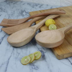 4 Piece Smart Wooden Cooking Utensils Set of Spoons for Non-Stick Cookware