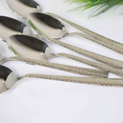 6 Pieces Stainless Steel Table Spoons Set - Designed - Skcookware
