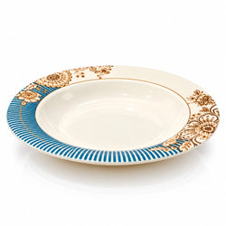 69 Pieces Aroma Melamine Dinnerware Set with Glass Top – Service for 8