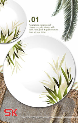 69 Pieces Melamine Double Glaze Dinnerware Set - Nukhba Series