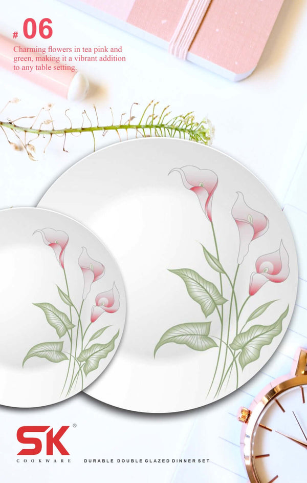 69 Pieces Melamine Double Glaze Dinnerware Set - Nukhba 06