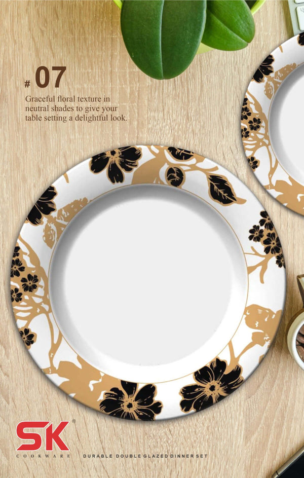 69 Pieces Melamine Double Glaze Dinnerware Set - Nukhba 07