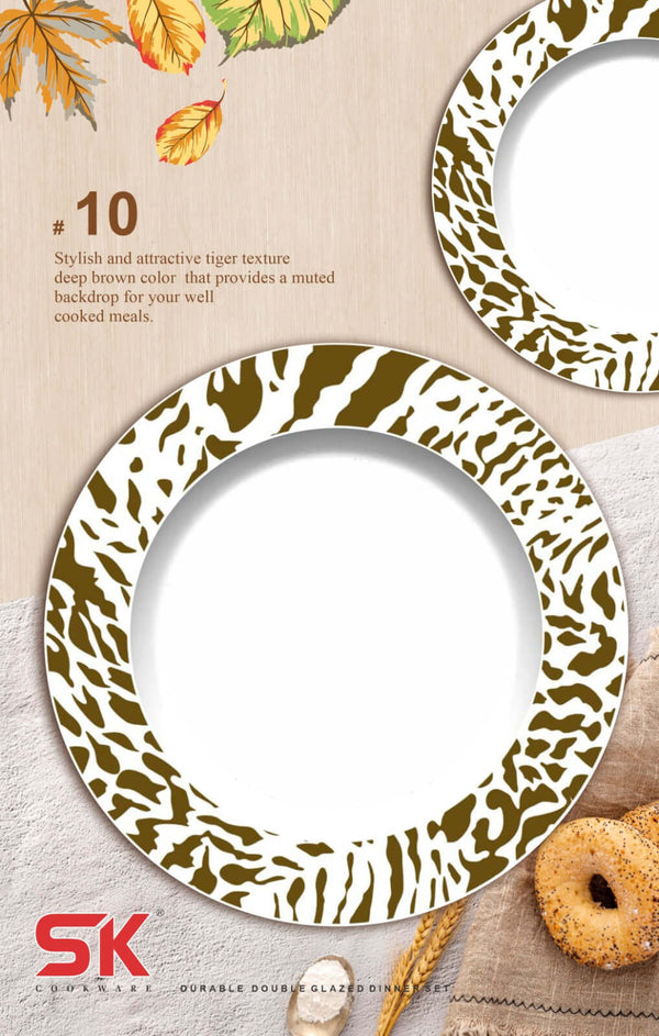 69 Pieces Melamine Double Glaze Dinnerware Set - Nukhba 10