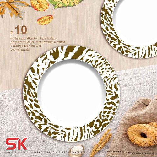 69 Pieces Melamine Double Glaze Dinnerware Set - Nukhba 10  [8 Person Serving] - Skcookware