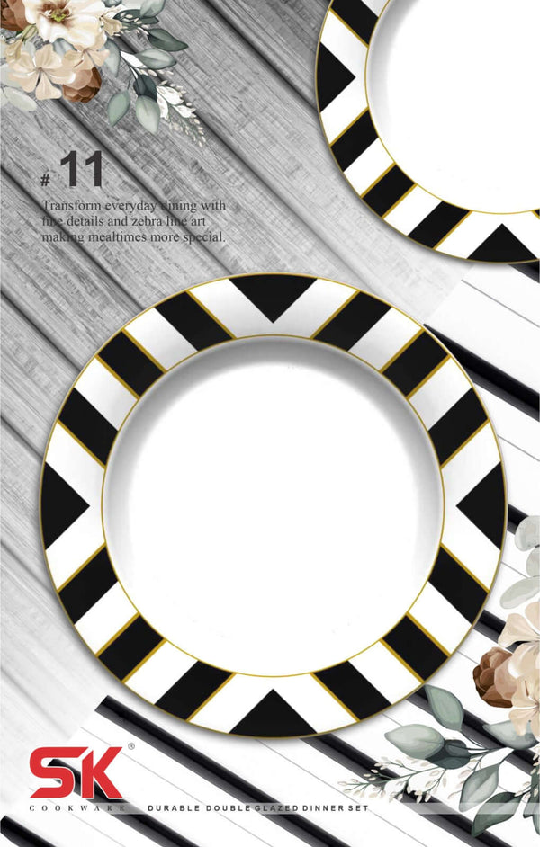 69 Pieces Melamine Double Glaze Dinnerware Set - Nukhba 11