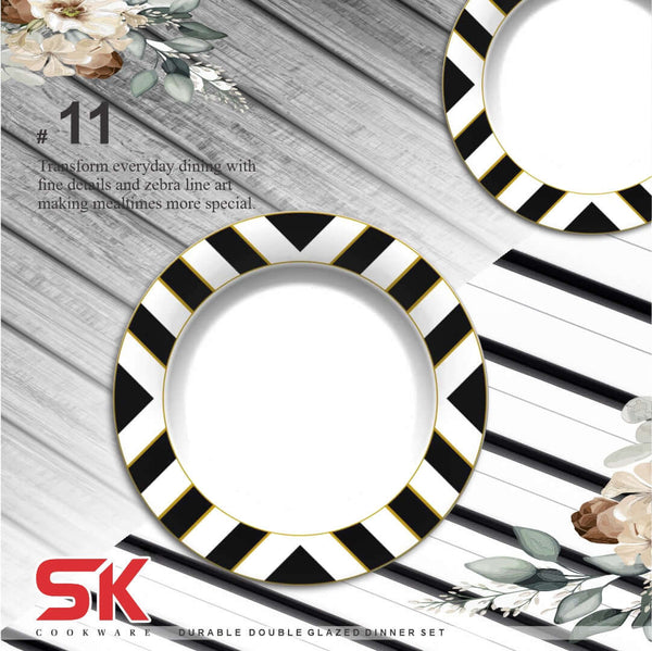 69 Pieces Melamine Double Glaze Dinnerware Set - Nukhba 11
