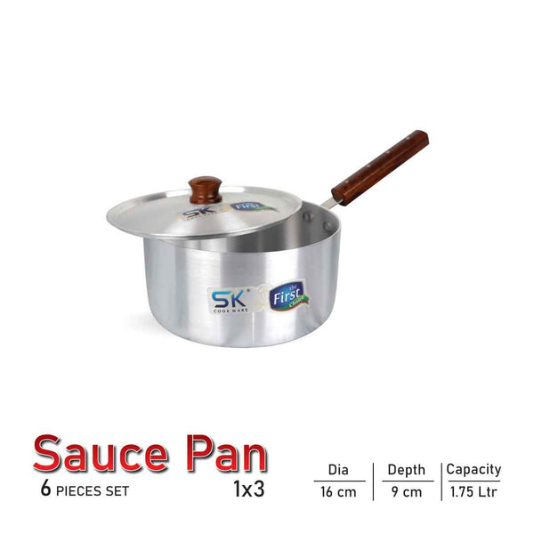 Aluminum Straight Sauce Pan Set with Lids - Skcookware