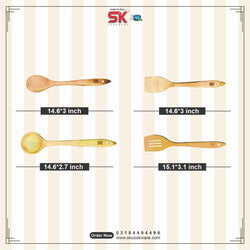5 Piece Smart Wooden Cooking Utensils Set - Skcookware