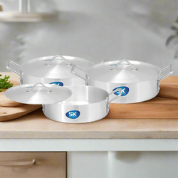 6 Pieces Aluminum Fish Pot Set 8/10